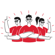 Illustration d’une équipe unie et collaborative